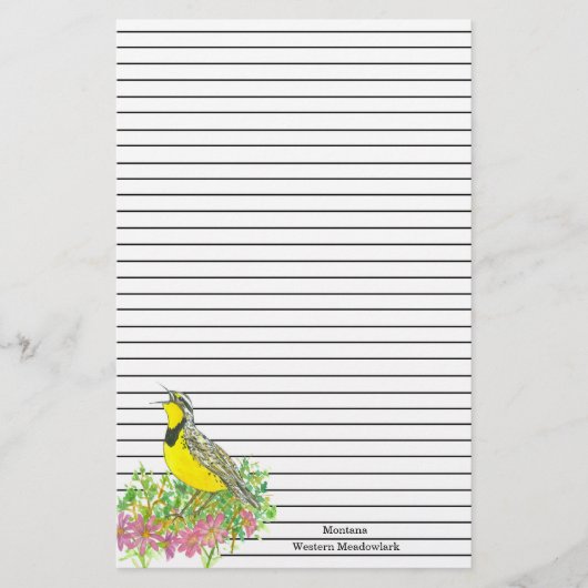 Speciaal Western Meadowlark Letter Writing Briefpapier (Voorkant)