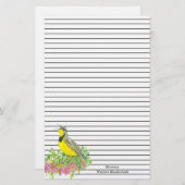 Speciaal Western Meadowlark Letter Writing Briefpapier (Voorkant / Achterkant)