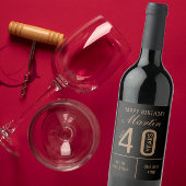 Speciaal wijnetiket op 40e verjaardag wijn etiket