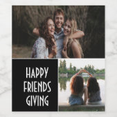 Speciaal wijnlabel van Friendsgiving Wijn Etiket (Enkel label)