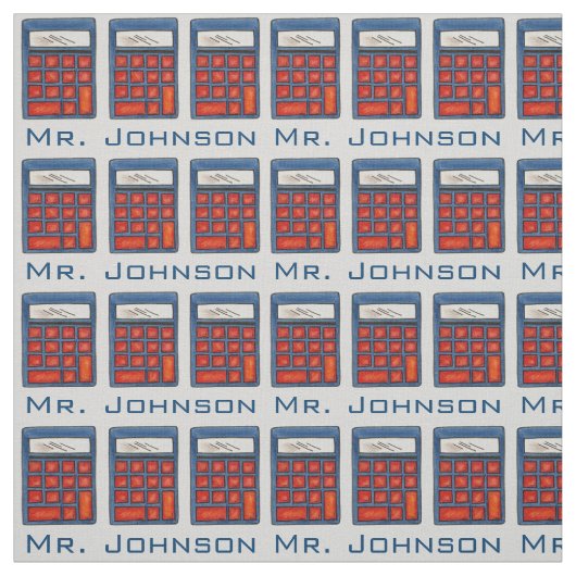 Speciaal Wiskunde Leerleraar Schoolcalculator Nerd Stof (Swatch)