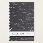 Speciaal wiskunde leraar zwart met vergelijkingen planner (Voorkant)