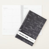 Speciaal wiskunde leraar zwart met vergelijkingen planner (Display)