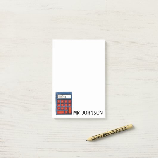 Speciaal Wiskunde van calculator Schoolleraar Gift Post-it® Notes (Op bureau)
