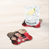 Speciaal witscript, prettige kerstfoto kartonnen onderzetters (Insitu)