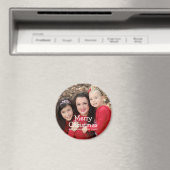 Speciaal witscript, prettige kerstfoto magneet (Insitu (Vaatwasser))