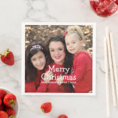 Speciaal witscript, prettige kerstfoto servet (Insitu)