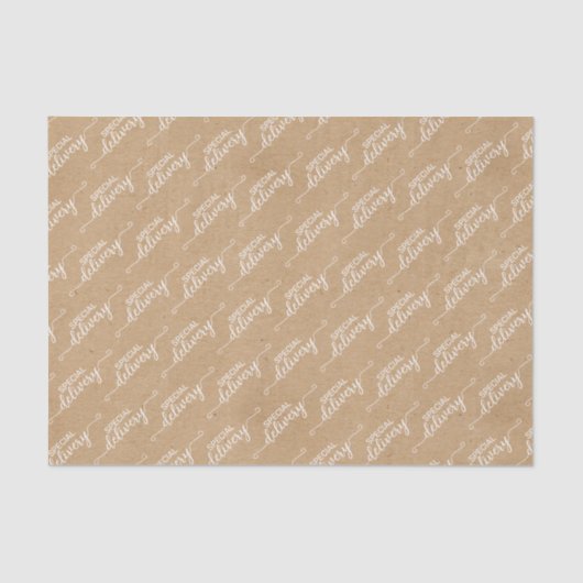 Speciaal woord Kunst Faux Rustic Brown Kraft Tissuepapier (Voorkant)