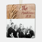 Speciaal XMAS-Ornament Tarwe op Burlap Sack Co Keramisch Ornament (Links)