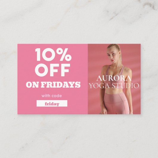 Speciaal Yoga Studio Code op vrijdag Visitekaartje (Voorkant)