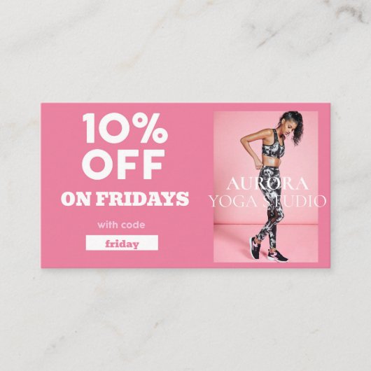 Speciaal Yoga Studio Code op vrijdag Visitekaartje (Voorkant)