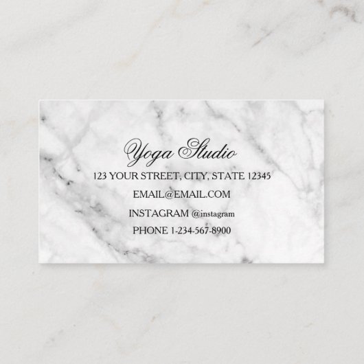 Speciaal Yoga Studio Code op vrijdag Visitekaartje (Achterkant)