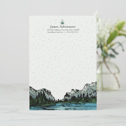 Speciaal Yosemite geïnspireerd Dank u Notecard Bedankkaart (Staand voorkant)