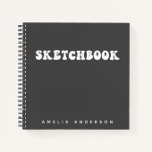 Speciaal zakboek | Groovy Black en White Notitieboek (Voorkant)