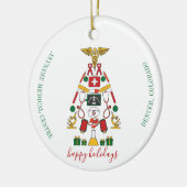 Speciaal zakelijk medisch centrum voor kerstmis keramisch ornament (Links)