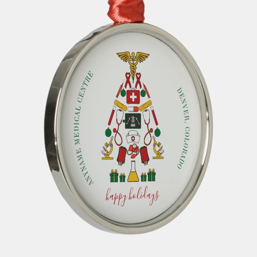 Speciaal zakelijk medisch centrum voor kerstmis metalen ornament (Rechts)