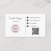 Speciaal zakelijke Logo Sociale media QR-code Visitekaartje (Voorkant)