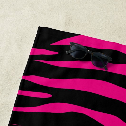 Speciaal zebra stripe model — dierlijke afdruk strandlaken (In situ)