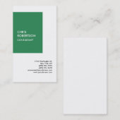 Speciaal Zee Groen Wit Modern Unieke Minimalist Visitekaartje (Voorkant / Achterkant)