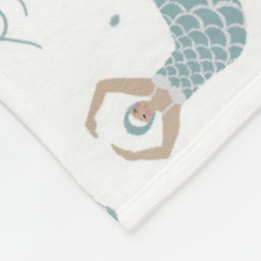 Speciaal Zee ter illustratie van concute-dansende  Fleece Deken (Hoek)