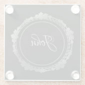 Speciaal zilver-Onderzetter Glazen Onderzetter (Achterkant)