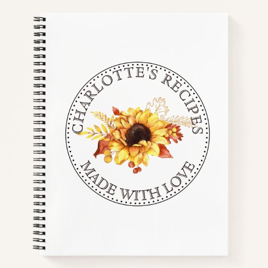 Speciaal zonnebloemrecept notitieboek (Voorkant)