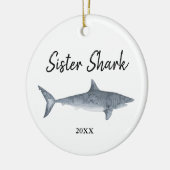 Speciaal zuster Shark Doo Doo Doo Shark Song Keramisch Ornament (Links)