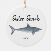 Speciaal zuster Shark Doo Doo Doo Shark Song Keramisch Ornament (Achterkant)