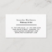 Speciaal zwart en goud Moderne make-up artiest Visitekaartje (Achterkant)