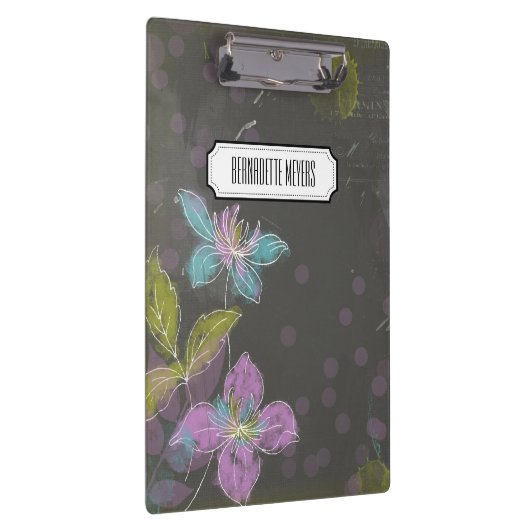 Speciaal zwart-Floral klembord (Rechts)