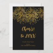 Speciaal zwart Gold Fireworks - Gelukkig nieuwjaar Aankondiging (Voorkant)