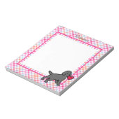 Speciaal zwart Laboratorium Puppy en Rood Hart Notitieblok (Linkerzijde)