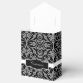 Speciaal zwart-wit Damasvetkastje Bedankdoosjes (Geopend)