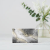 Speciaal zwart-wit Glitter Visitekaartje (Staand voorkant)