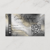 Speciaal zwart-wit Glitter Visitekaartje (Achterkant)