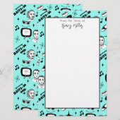 Speciaal zwart, wit, stijlretro van de Fifties Briefpapier (Voorkant / Achterkant)