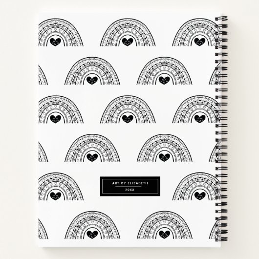 Speciaal zwart-wittekenboekje notitieboek (Achterkant)