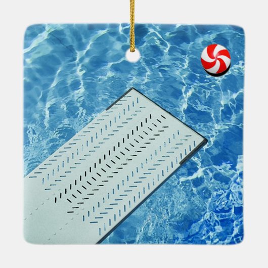 Speciaal Zwemend Duikend Vakverband Geldt Keramisc Keramisch Ornament (Achterkant)