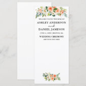 Special 3 - Floral Wedding-programma Menu (Voorkant / Achterkant)