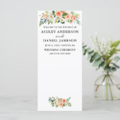 Special 3 - Floral Wedding-programma Menu (Staand voorkant)