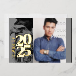 Special Afstuderen Folie Invitation Eagle Foto toe Folie Uitnodiging