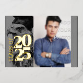 Special Afstuderen Folie Invitation Eagle Foto toe Folie Uitnodiging (Voorkant)