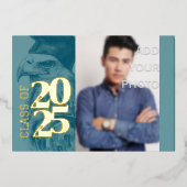 Special Afstuderen Folie Invitation Eagle Foto toe Uitnodiging (Voorkant)