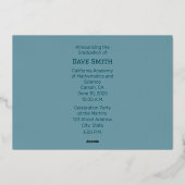 Special Afstuderen Folie Invitation Eagle Foto toe Uitnodiging (Achterkant)