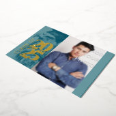 Special Afstuderen Folie Invitation Eagle Foto toe Uitnodiging (Gedraaid)