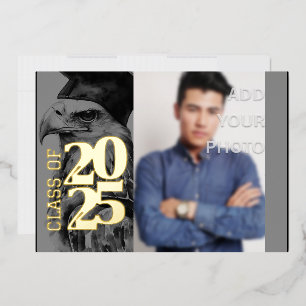 Special Afstuderen Folie Invitation Eagle Foto toe Uitnodiging