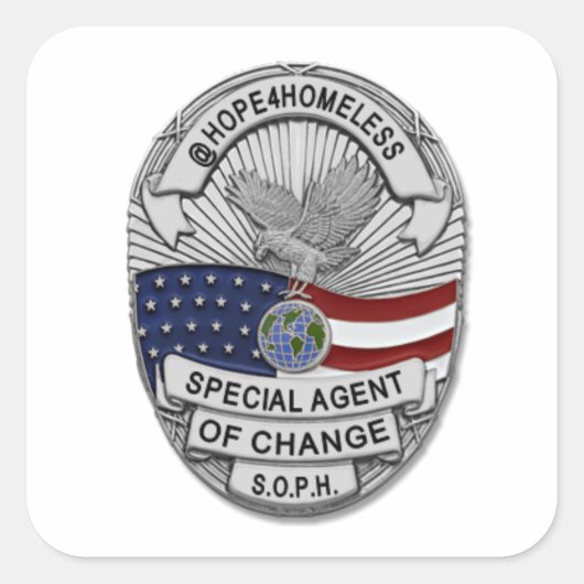 Special Agent of Change Badge Stickers (Voorkant)