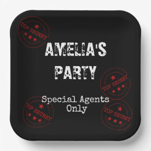 Special Agent - Spy Thema Top Secret Party Papieren Bordje