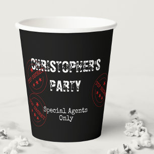Special Agent Top Secret Party Papieren Bekers