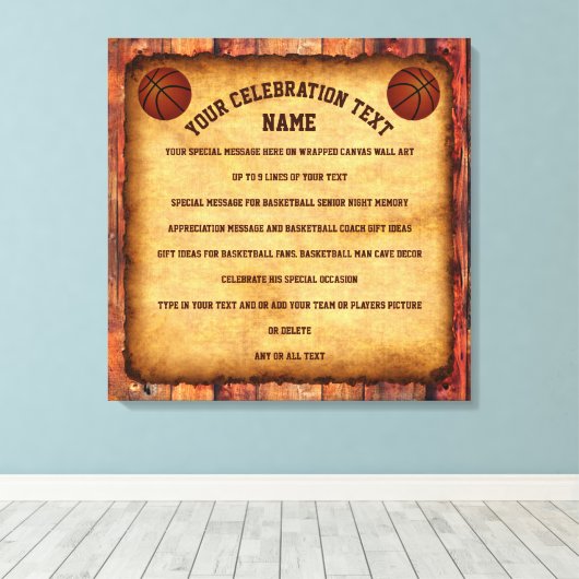 Special Bestel uw aangepaste sport canvas kunst aa (Insitu (Houten vloer))